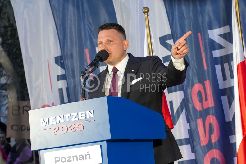 Wiec wyborczy Slawomira Mentzena