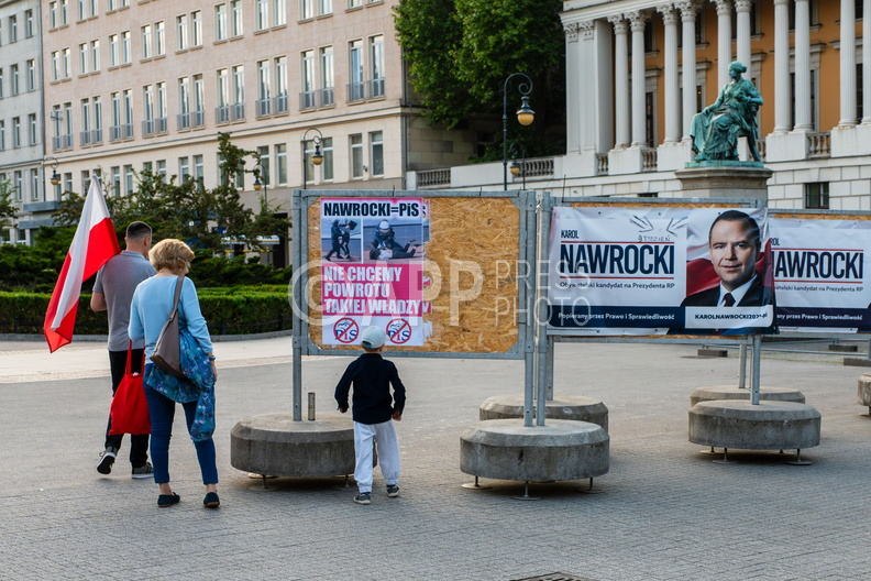 Plakaty wyborcze Karola Nawrockiego w Poznaniu