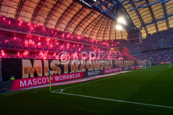 Kibice Lecha Poznan podczas meczu z Wisla Plock 