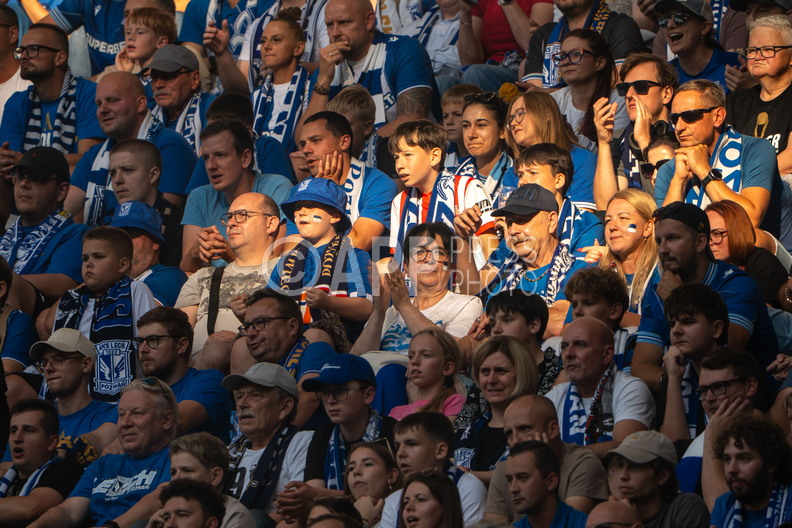 Kibice Lecha Poznan podczas meczu z AGF Aarhus
